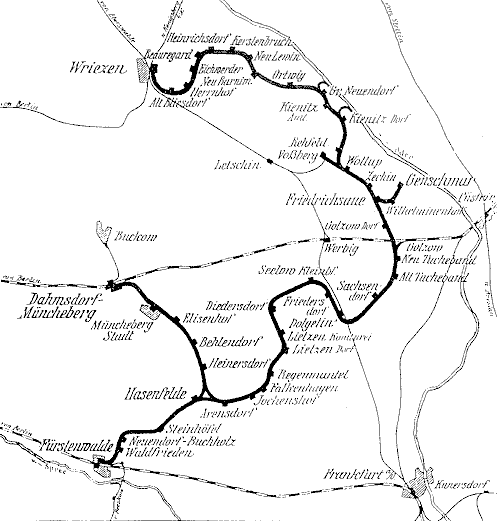 Karte Oderbruchbahn